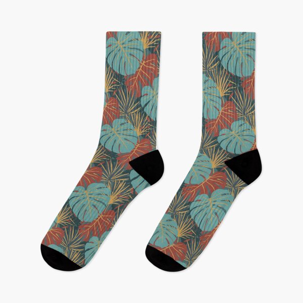 Item preview, Retro Monstera Leaves and Tropical Palm Trees designed and sold by Pattique.
