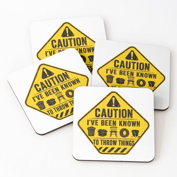 Item preview, Caution I've Been Known To Throw Things Funny Sarcastic Temper Warning designed and sold by HumansStuck12.