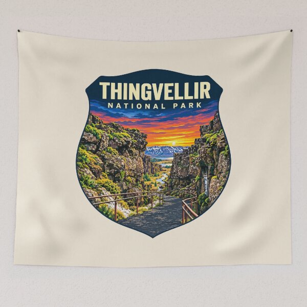 Item preview, Thingvellir National Park Iceland – Vintage Nordic Wilderness Adventure designed and sold by Gideon Emmerich.