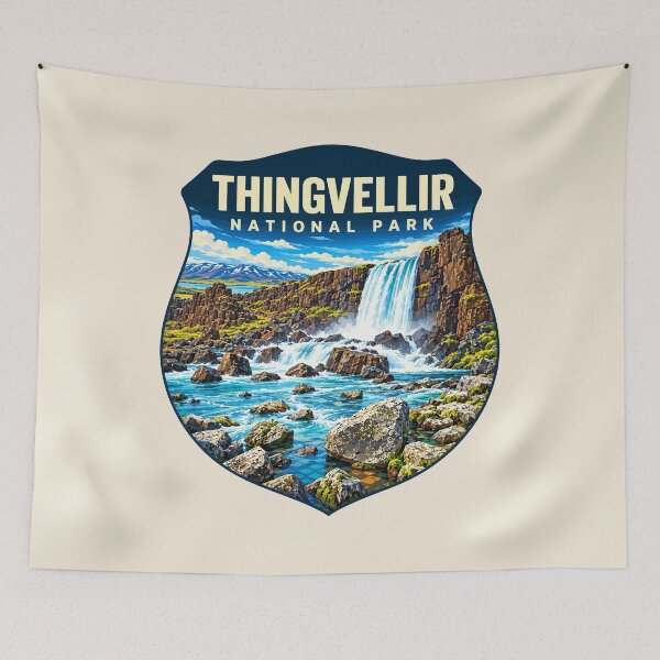 Item preview, Thingvellir National Park Iceland – Vintage Nordic Wilderness Adventure designed and sold by Gideon Emmerich.