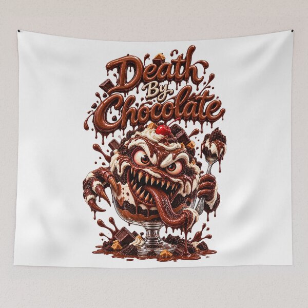 Item preview, Death by Chocolate - Funny Scary Monster Dessert Horror Comedy Food designed and sold by HorrorWorldWeb.