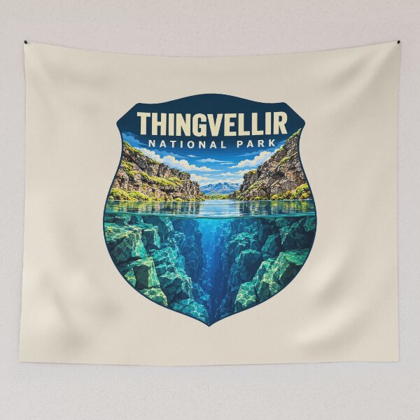 Item preview, Thingvellir National Park Iceland – Vintage Nordic Wilderness Adventure designed and sold by Gideon Emmerich.