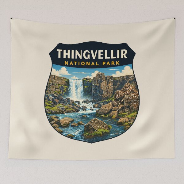 Item preview, Thingvellir National Park Iceland – Vintage Nordic Wilderness Adventure designed and sold by Gideon Emmerich.