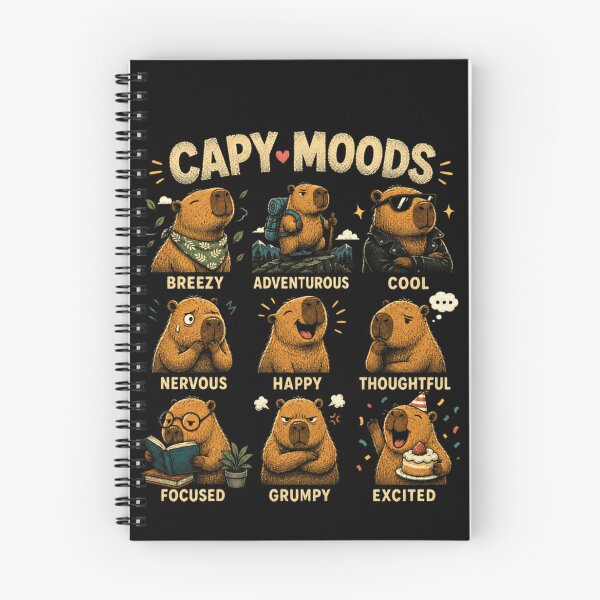 Item preview, Capy Moods Capybara Animal Lover Funny Emotions Fan designed and sold by JonesFlora2025.