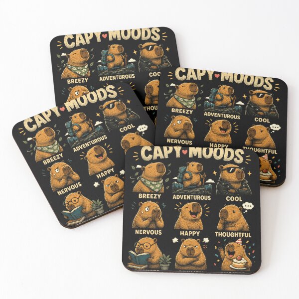 Item preview, Capy Moods Capybara Animal Lover Funny Emotions Fan designed and sold by JonesFlora2025.