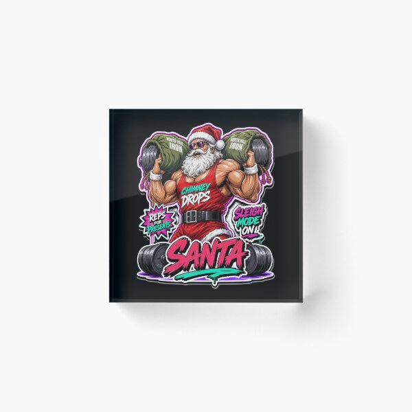 Item preview, Funny Bodybuilder Santa Gym Christmas Workout designed and sold by Design Vibras.