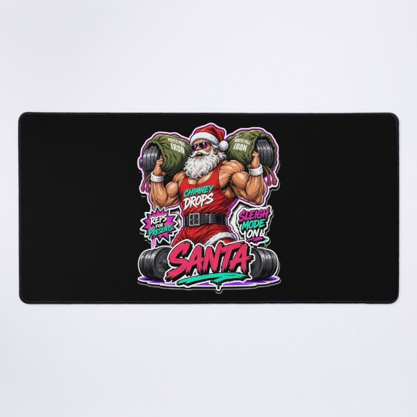 Item preview, Funny Bodybuilder Santa Gym Christmas Workout designed and sold by Design Vibras.