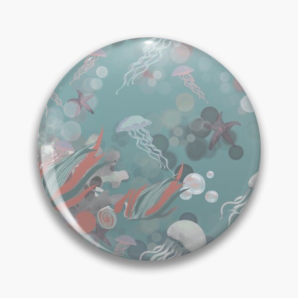 Item preview, Marine Pattern of Mystic Jellyfish and Bubbles Under the Sea designed and sold by Pattique.