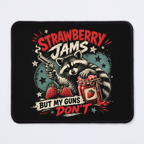 Item preview, Strawberry Jams But My Guns Don't Raccoon Gun Owner Firearm Enthusiast designed and sold by JonesFlora2025.