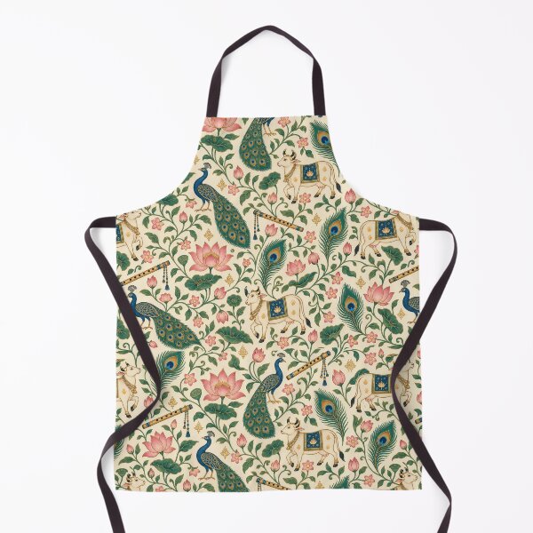 Item preview, Krishna Vrindavan Pichwai Folk Art Seamless Pattern designed and sold by Fanverse Merchandise.