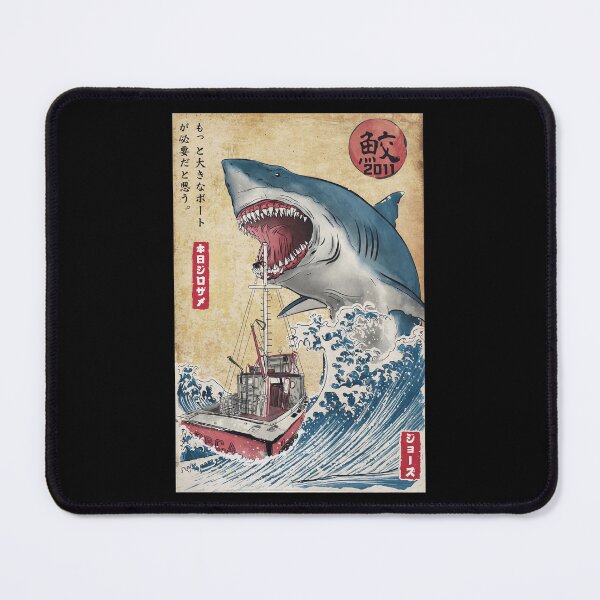 Item preview, Japanese Style Great White Shark Attack Art designed and sold by NICKAYKOWSKI.