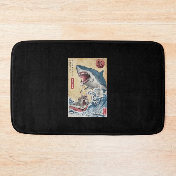 Item preview, Japanese Style Great White Shark Attack Art designed and sold by NICKAYKOWSKI.