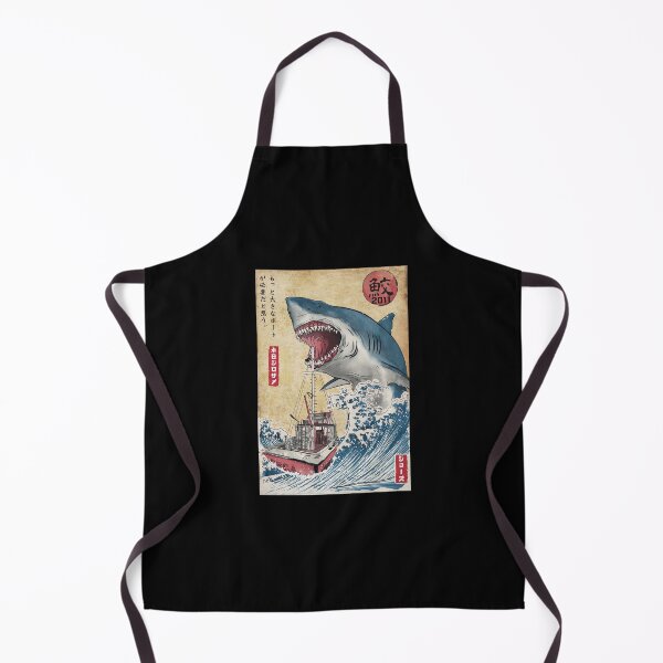 Item preview, Japanese Style Great White Shark Attack Art designed and sold by NICKAYKOWSKI.
