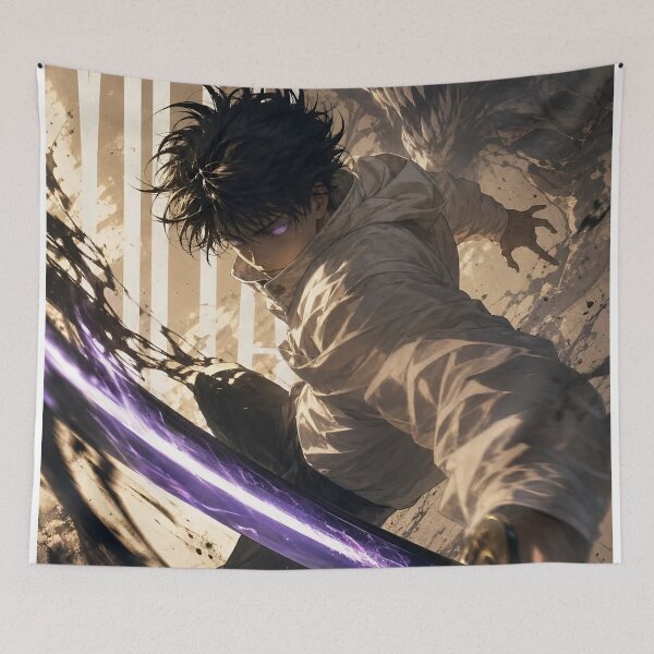 Item preview, Purple Energy Samurai Warrior Dragon Battle Anime Aesthetic designed and sold by Dyan4.