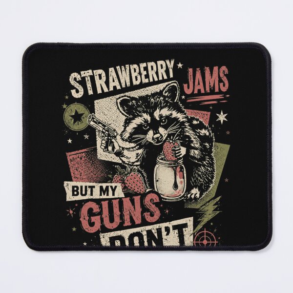 Item preview, Strawberry Jams But My Guns Don't Raccoon Gun Owner Second Amendment Humor designed and sold by JonesFlora2025.