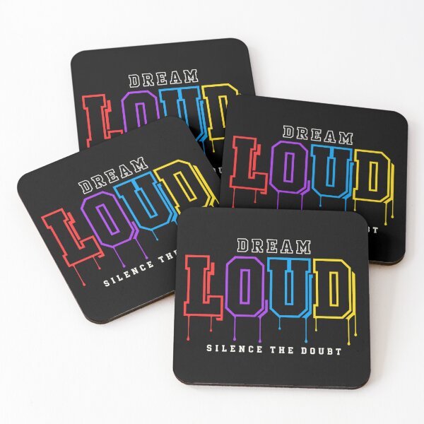 Item preview, Dream Loud Silence the Doubt Dripping Typography designed and sold by the-dovlat.