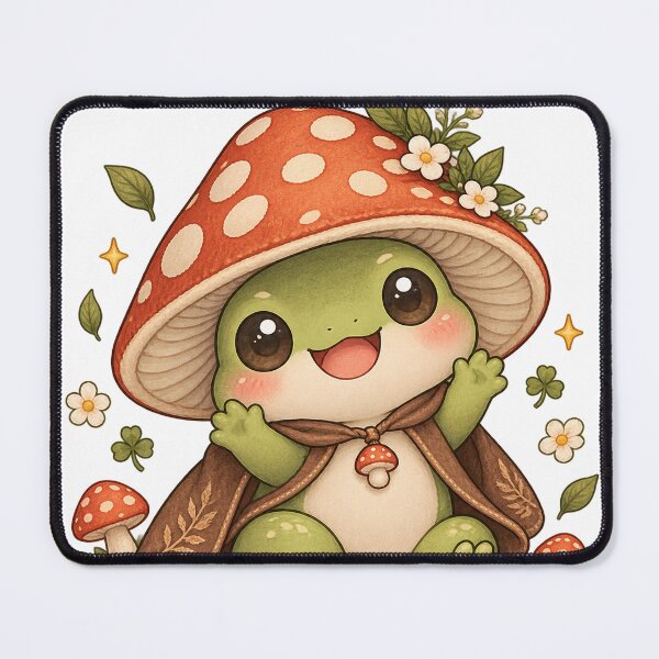 Item preview, Happy Cottagecore Mushroom Frog designed and sold by manszoank.