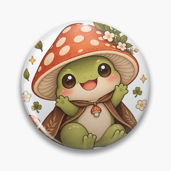 Item preview, Happy Cottagecore Mushroom Frog designed and sold by manszoank.