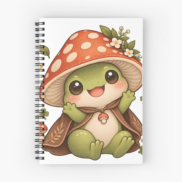 Item preview, Happy Cottagecore Mushroom Frog designed and sold by manszoank.