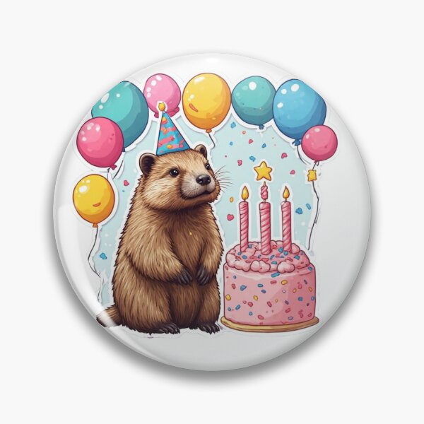 Item preview, Cute Groundhog Birthday Sticker designed and sold by Shivamartwark.
