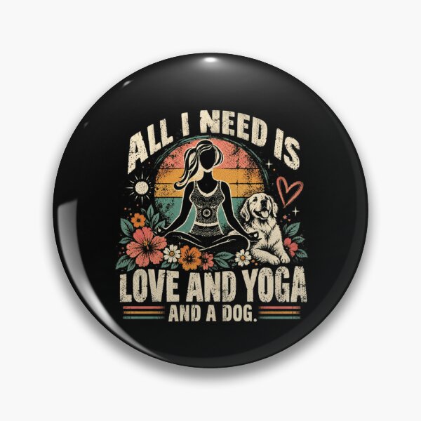 Item preview, All I Need Is Love And Yoga And A Dog. Yogi Pet Owner Golden Retriever Wellness Mindfulness designed and sold by RetroMini2026.