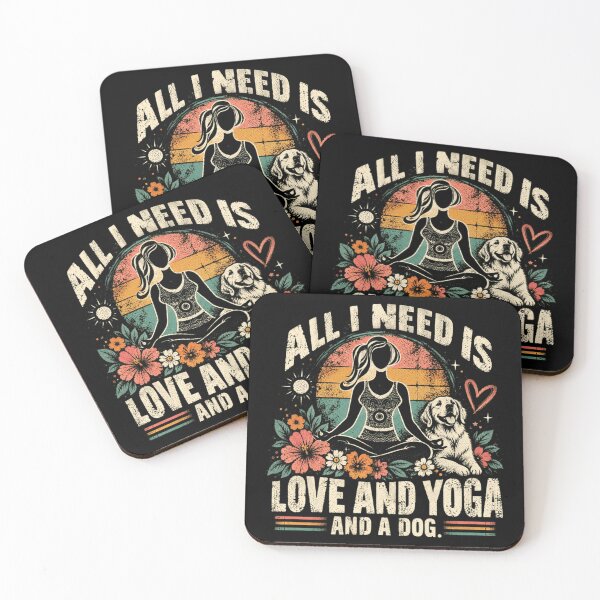 Item preview, All I Need Is Love And Yoga And A Dog. Yogi Pet Owner Golden Retriever Wellness Mindfulness designed and sold by RetroMini2026.