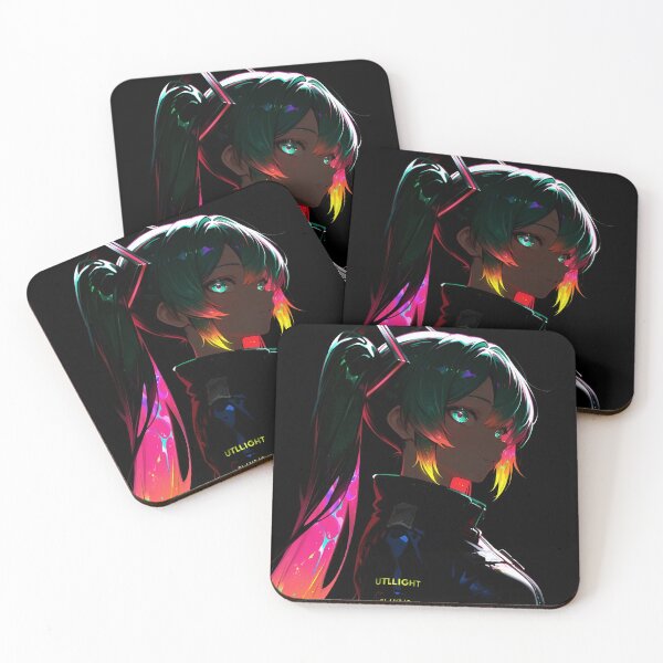 Item preview, Neon Cyberpunk Anime Girl Rainbow Hair Futuristic Streetwear designed and sold by Dyan4.