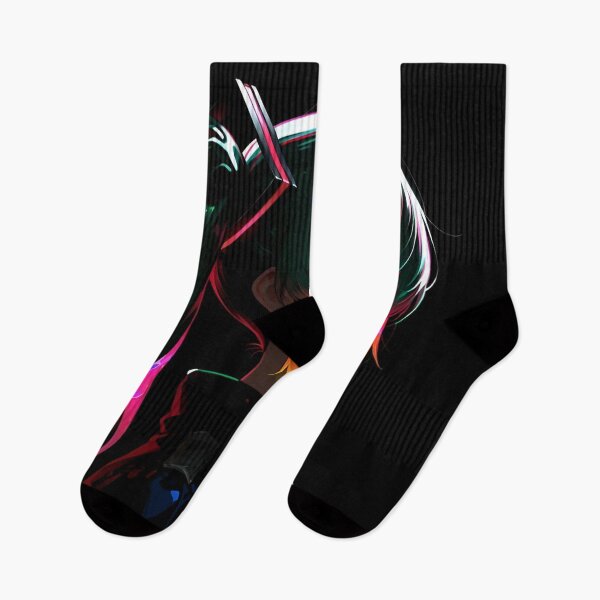 Item preview, Neon Cyberpunk Anime Girl Rainbow Hair Futuristic Streetwear designed and sold by Dyan4.