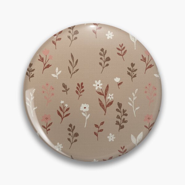 Item preview, Small Retro Wildflowers in Shades of Brown and Terracotta designed and sold by Pattique.