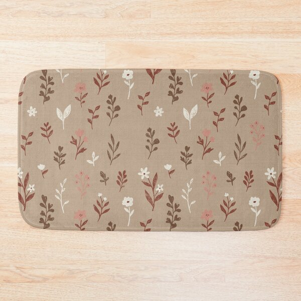 Item preview, Small Retro Wildflowers in Shades of Brown and Terracotta designed and sold by Pattique.
