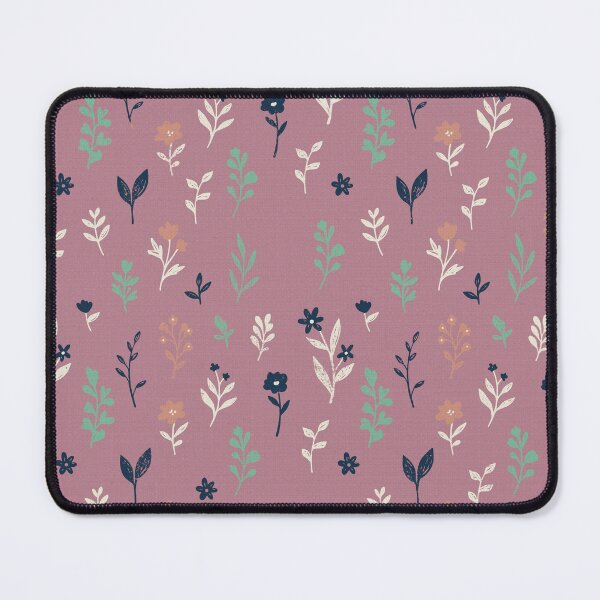 Item preview, Small Retro Wildflowers in Dusty Rose and Turquoise designed and sold by Pattique.