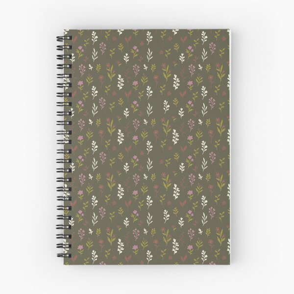 Item preview, Small Retro Wildflowers in Olive Green and Cream designed and sold by Pattique.