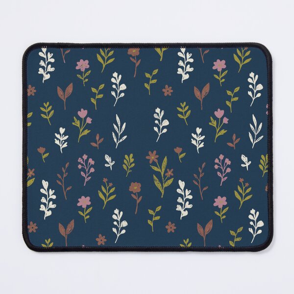 Item preview, Small Retro Wildflowers in Navy Blue and Cream designed and sold by Pattique.