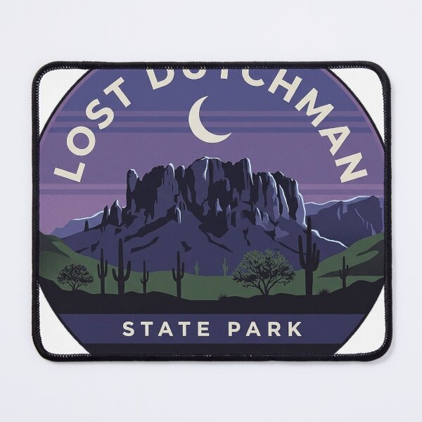Item preview, Lost Dutchman State Park Blue Hour Superstition Mountains Sticker designed and sold by DetourDgn.
