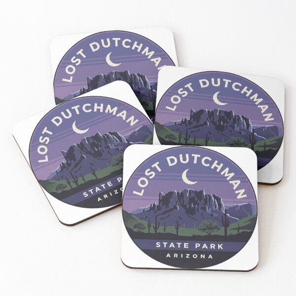 Item preview, Lost Dutchman State Park Blue Hour Superstition Mountains Sticker designed and sold by DetourDgn.