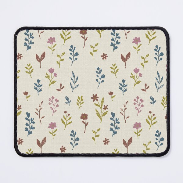 Item preview, Small Retro Wildflowers in Cream and Cosmic Blue designed and sold by Pattique.