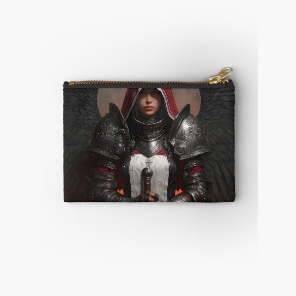 Item preview, Dark Fantasy Female Warrior Red Hooded Angel with Sword designed and sold by GrinGalore.
