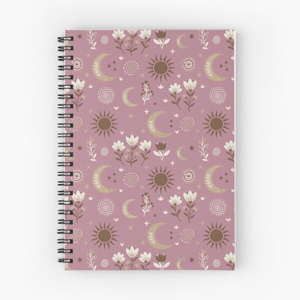 Item preview, Mystic Moons and Suns with Wildflowers in Old Rose designed and sold by Pattique.