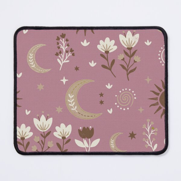 Item preview, Mystic Moons and Suns with Wildflowers in Old Rose designed and sold by Pattique.