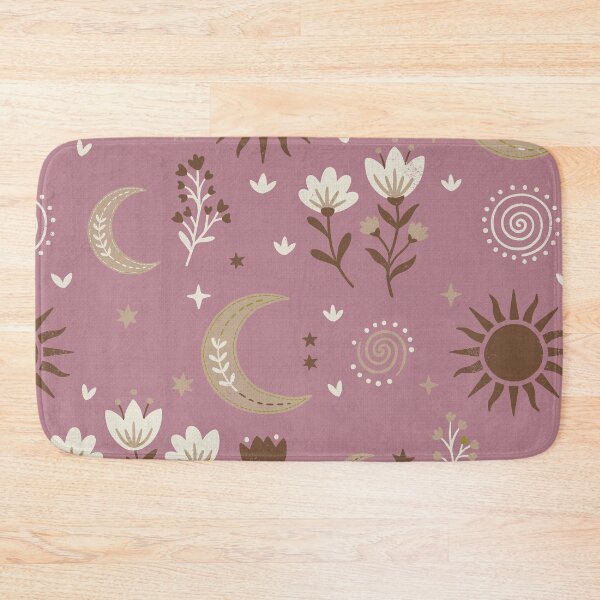Item preview, Mystic Moons and Suns with Wildflowers in Old Rose designed and sold by Pattique.