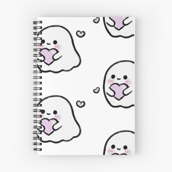 Item preview, Cute Kawaii Ghost Holding Heart designed and sold by ArtByPrachii.