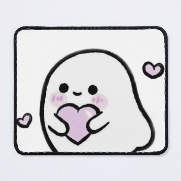 Item preview, Cute Kawaii Ghost Holding Heart designed and sold by ArtByPrachii.