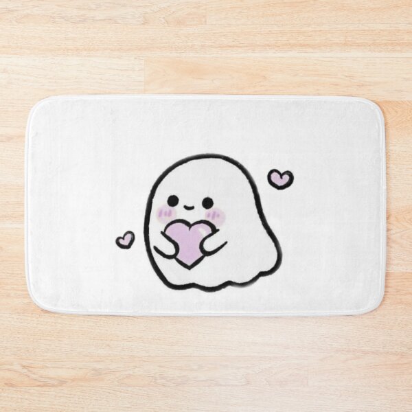 Item preview, Cute Kawaii Ghost Holding Heart designed and sold by ArtByPrachii.