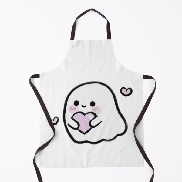 Item preview, Cute Kawaii Ghost Holding Heart designed and sold by ArtByPrachii.