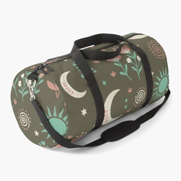 Item preview, Mystic Moons and Suns with Wildflowers in Olive Green designed and sold by Pattique.