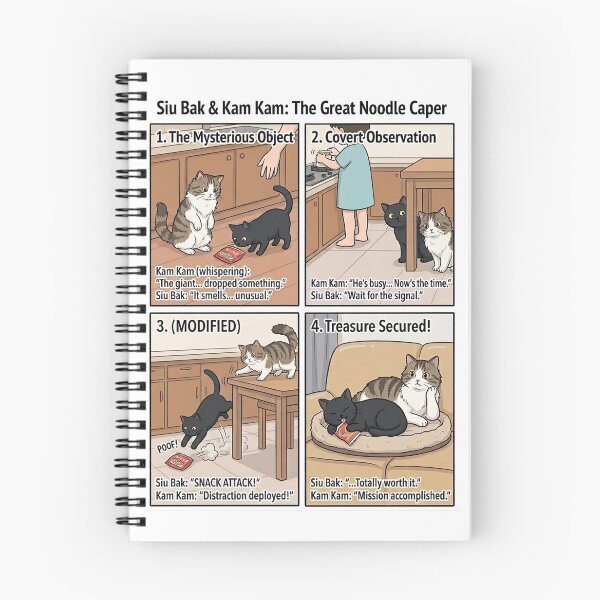 Item preview, Siu Bak & Kam Kam: The Great Noodle Caper Cat Comic designed and sold by PetalsPaws.