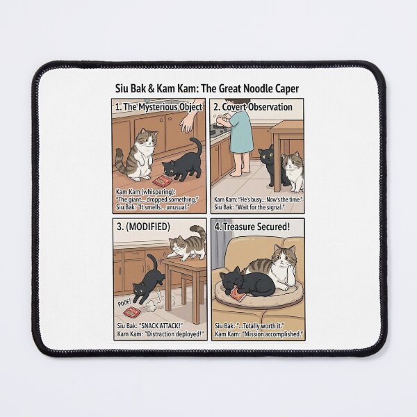 Item preview, Siu Bak & Kam Kam: The Great Noodle Caper Cat Comic designed and sold by PetalsPaws.