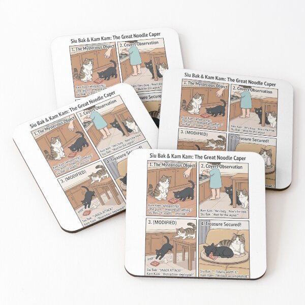 Item preview, Siu Bak & Kam Kam: The Great Noodle Caper Cat Comic designed and sold by PetalsPaws.