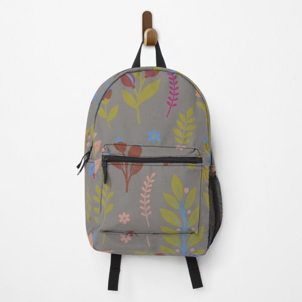 Item preview, Retro Botanical Elements in Mineral Grey and Cosmic Blue designed and sold by Pattique.