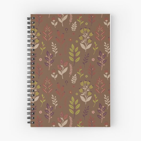 Item preview, Retro Botanical Elements in Cocoa Brown and Terracotta designed and sold by Pattique.